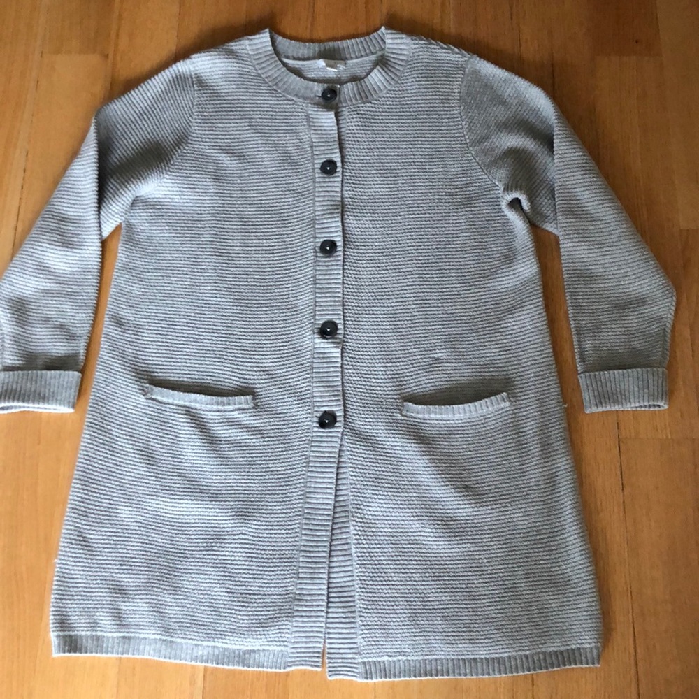 J.Jill light gray sweater-coat